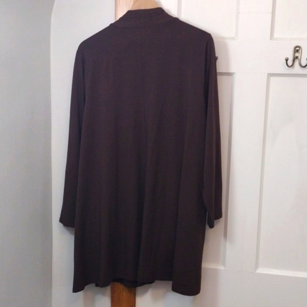 Brown Cardigan Jacket XL w/ Pockets  Sustainable TENCEL Elieen Fisher NWT - Picture 14 of 14